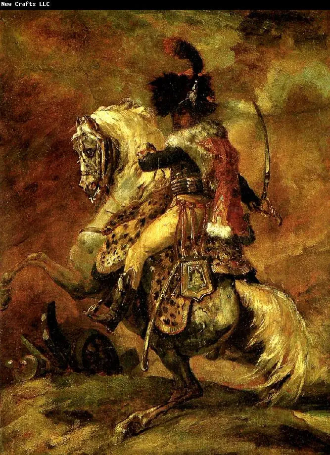 Oficial de caçadores a cavalo da guarda imperial atacando - Théodore Géricault