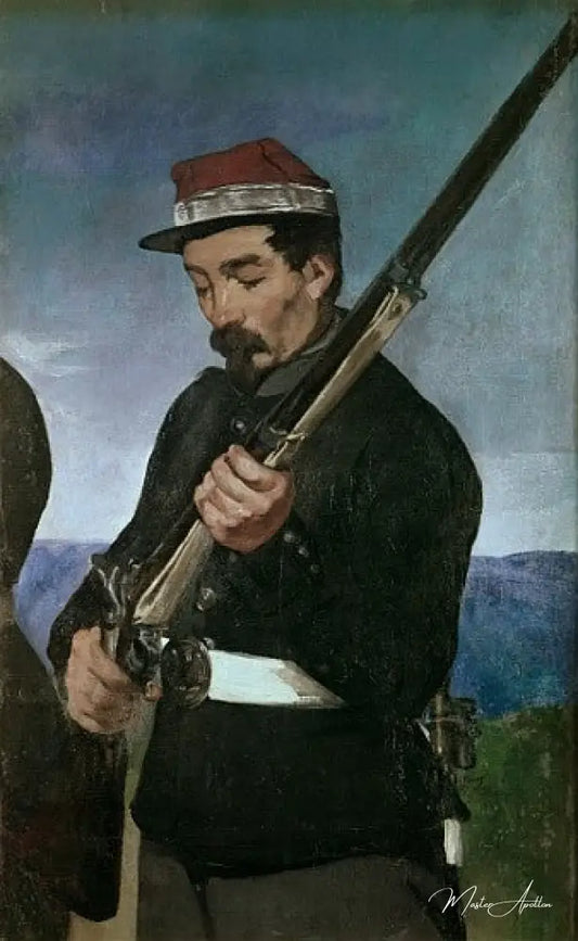 Officier non commissionné tenant son fusil - Edouard Manet - Reproductions de tableaux et peintures haut de gamme