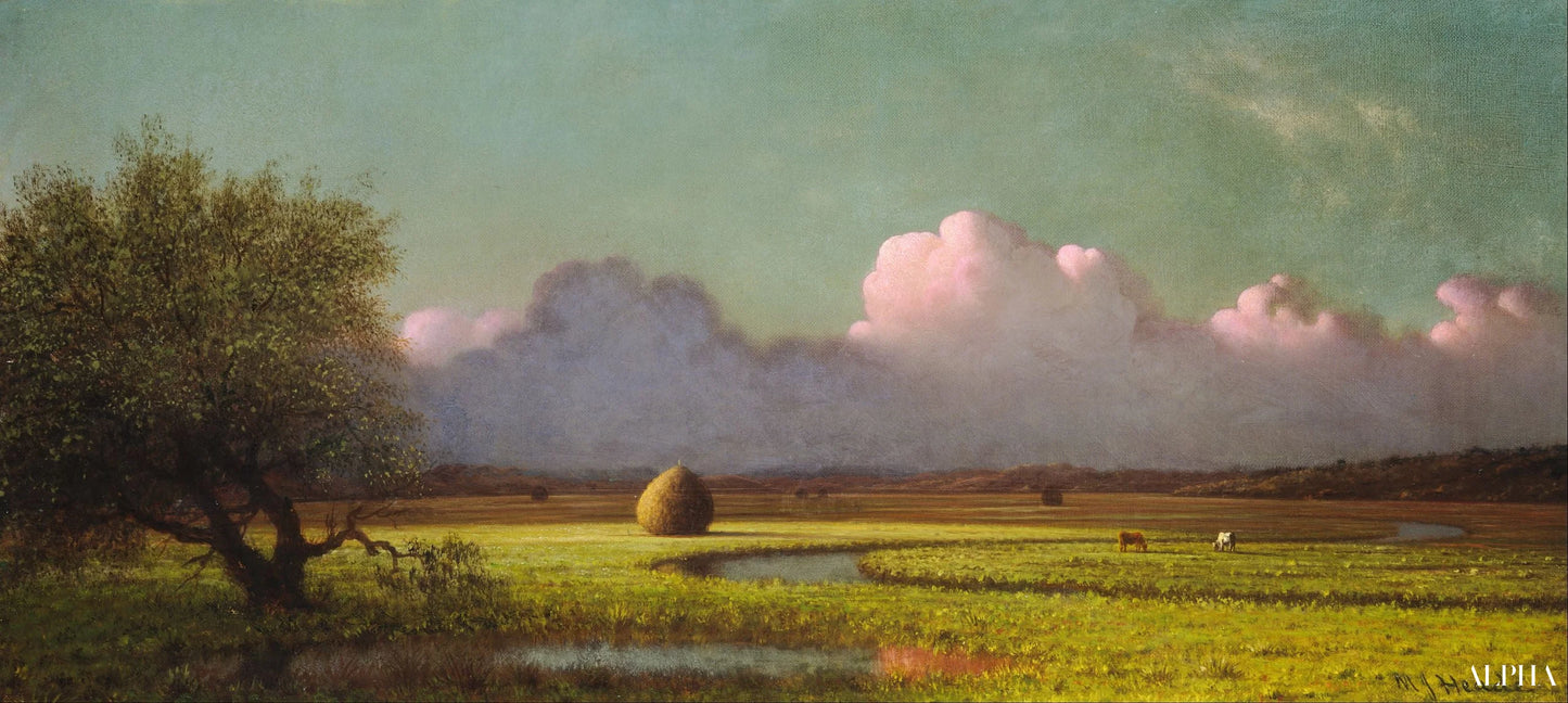 Reproduction du tableau « Ombre et lumière : les marais de Newbury - Martin Johnson Heade » par Alpha Reproduction en peinture à l’huile