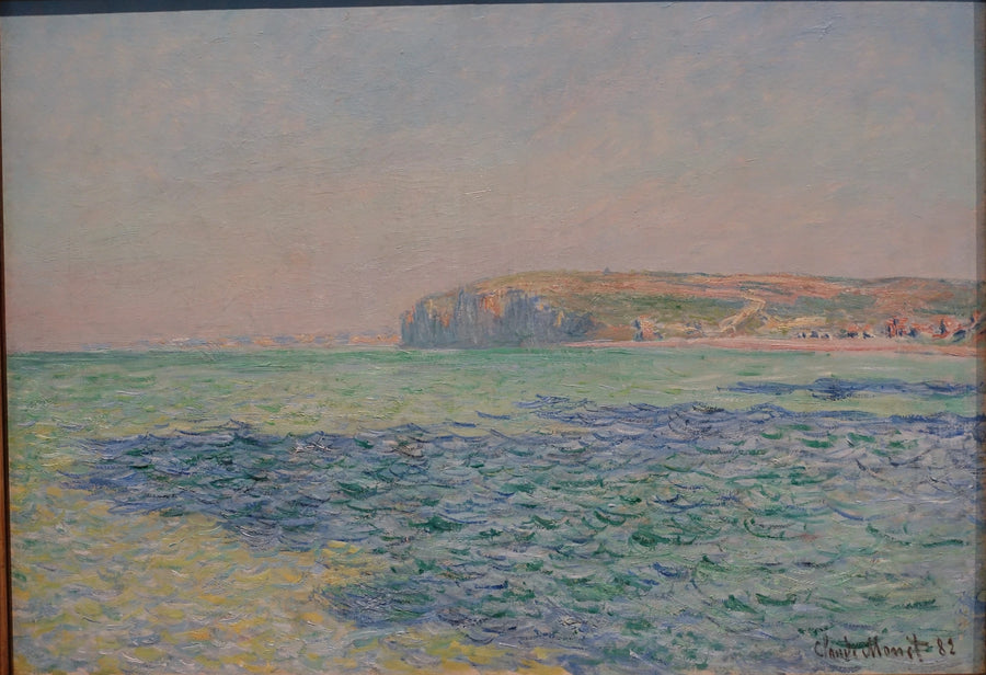 As sombras sobre o mar, os penhascos de Pourville - Claude Monet