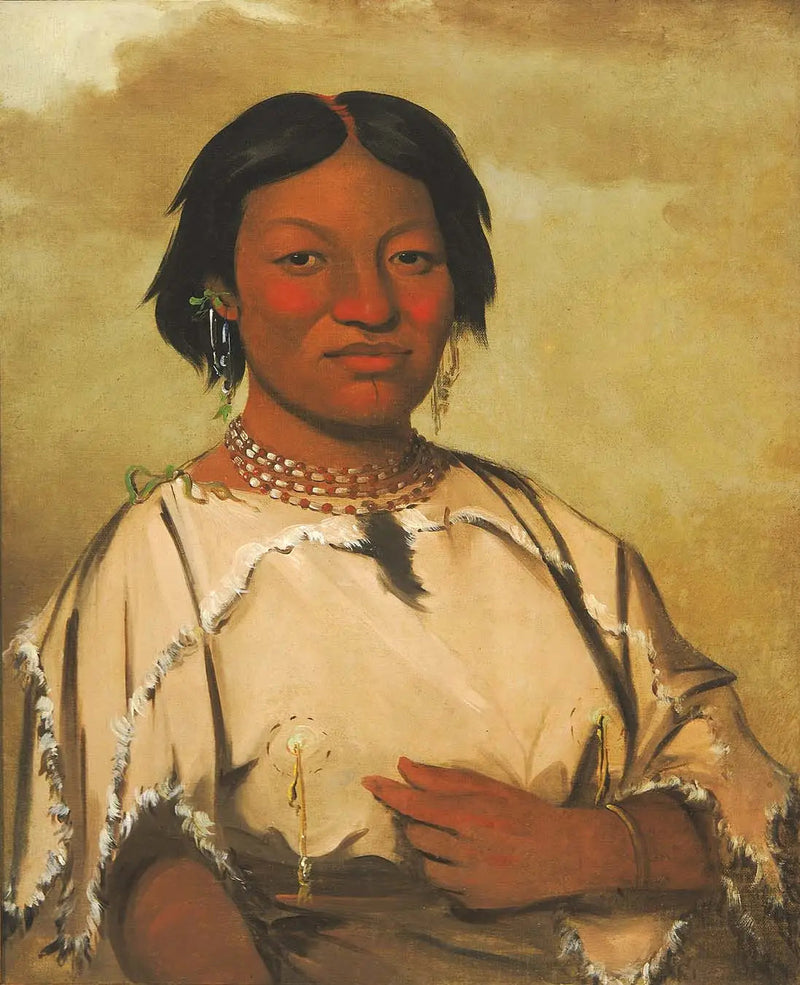 Oó-je-en-á-he-a, A mulher que vive na toca de um urso - George Catlin