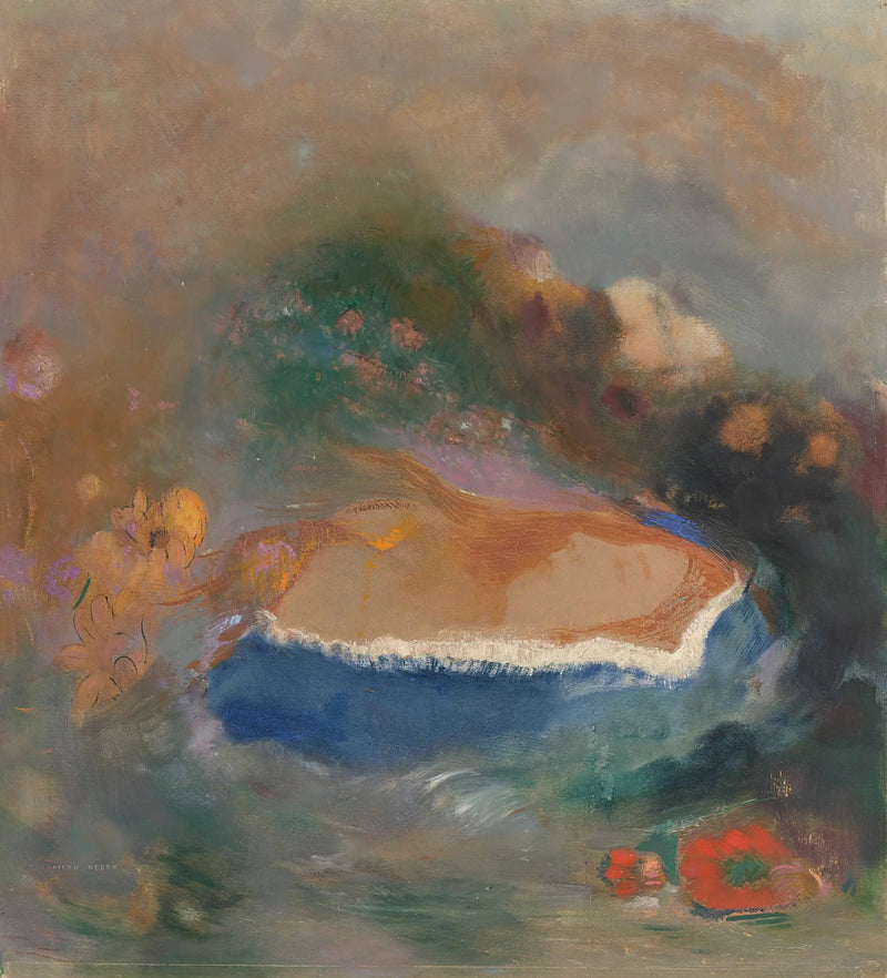 Ophélie, a capa azul sobre as águas - Odilon Redon