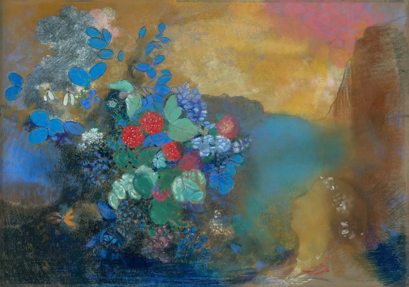 Ophélie entre as flores - Odilon Redon