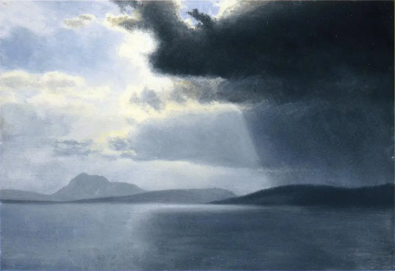 Tempestade iminente sobre o rio Hudson - Albert Bierstadt