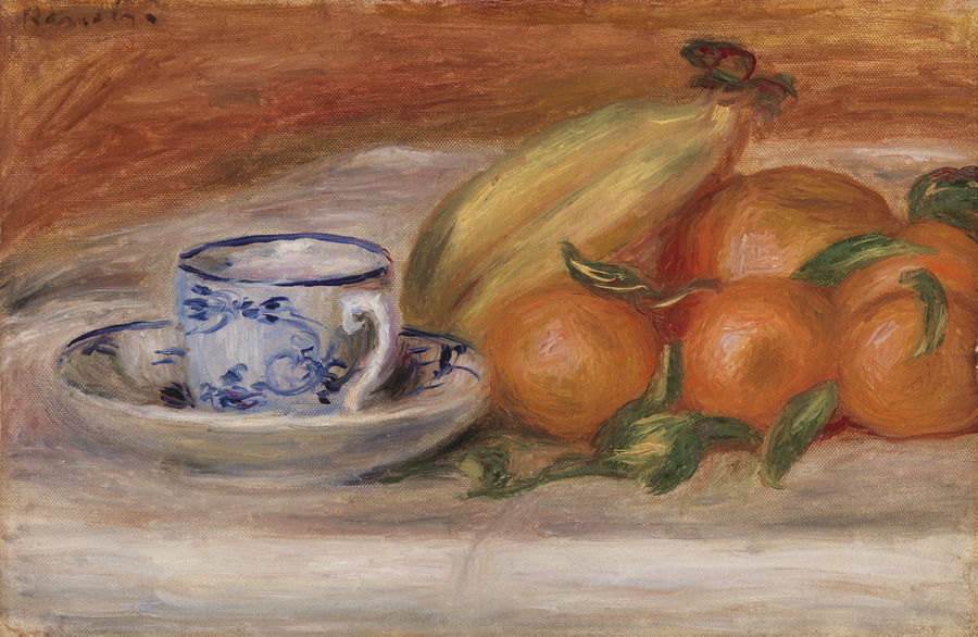 Laranjas, bananas e xícara de chá (Laranjas, bananas e xícara de chá) - Pierre-Auguste Renoir
