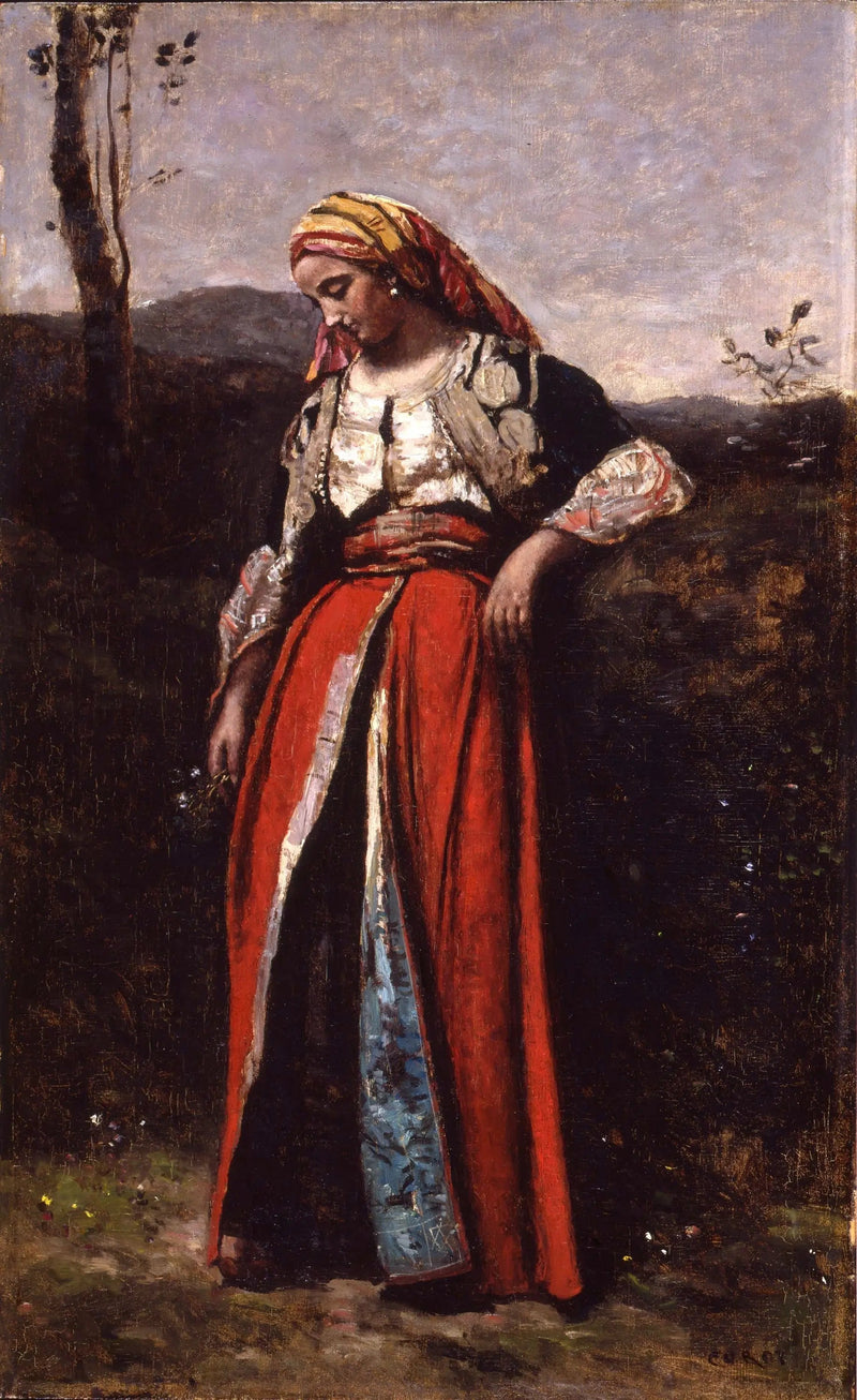 Sonhadora Oriental - Jean-Baptiste Camille Corot