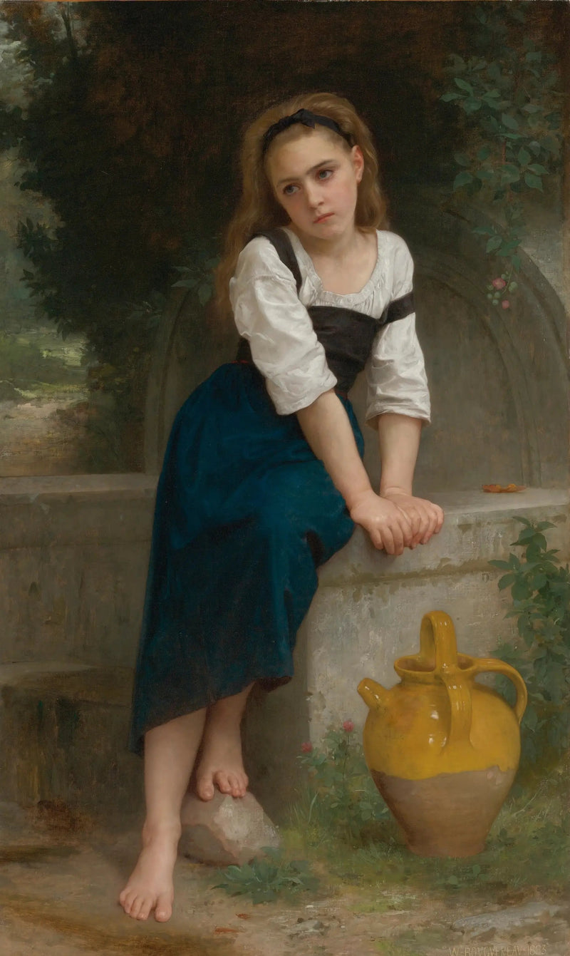 Órfã na fonte - Bouguereau