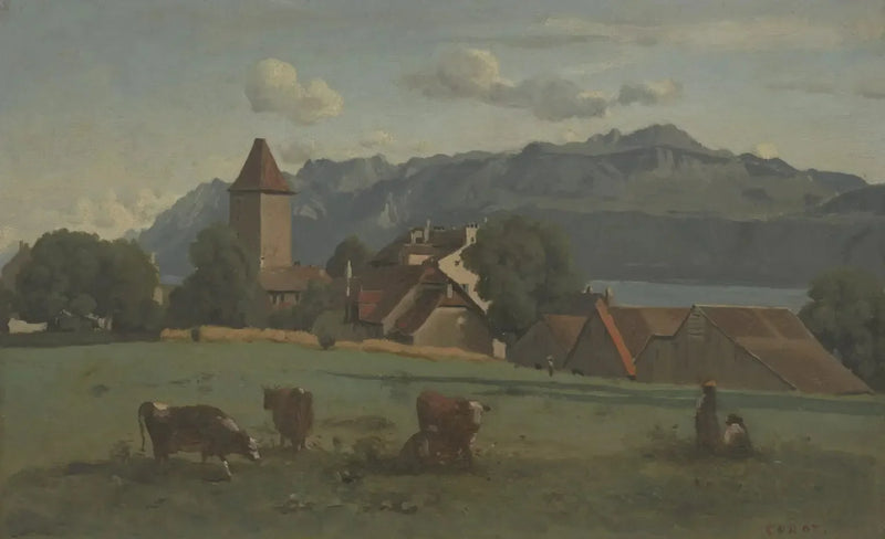 Ouchy, perto de Lausanne - Jean-Baptiste Camille Corot