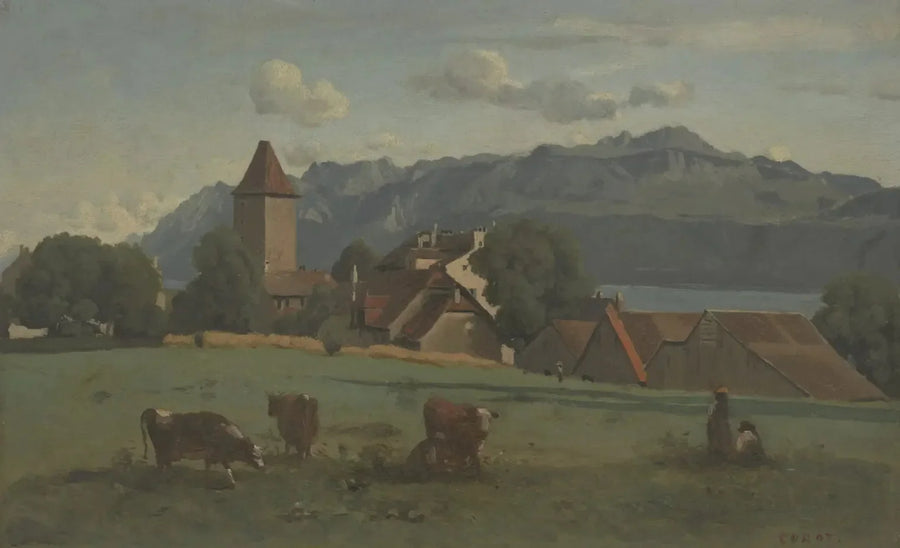Ouchy, perto de Lausanne - Jean-Baptiste Camille Corot