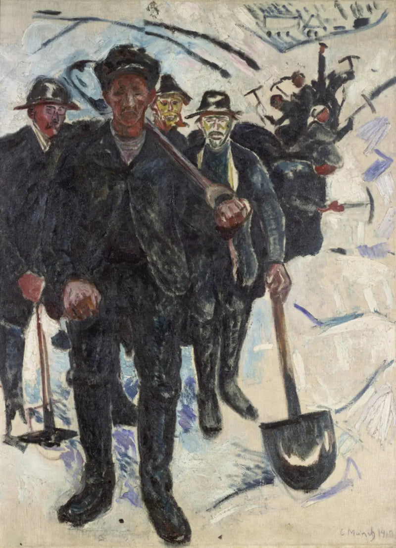 Trabalhadores na neve - Edvard Munch