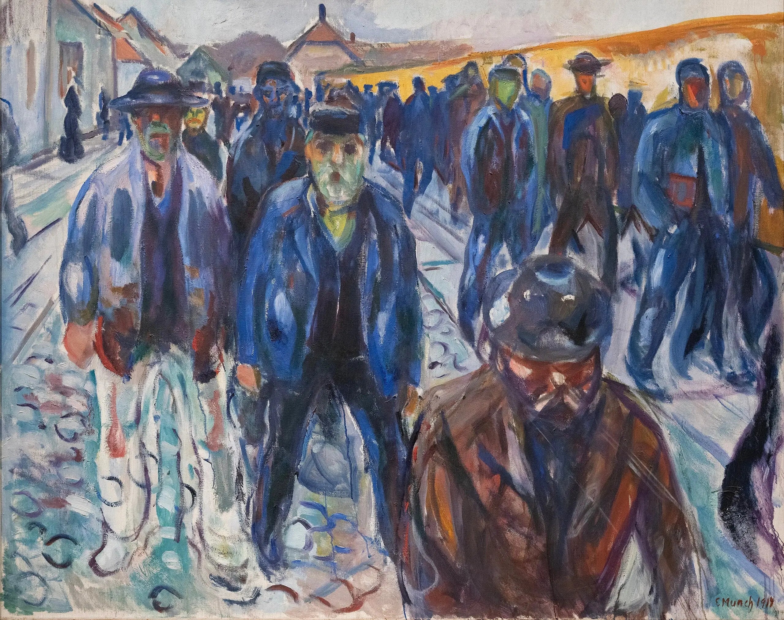 Ouvriers sur le chemin du retour - Edvard Munch - Alpha Reproduction