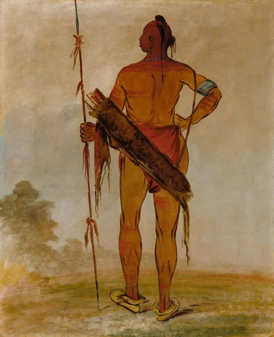 Pa-hú-sha, Cabelos Brancos, o Jovem, chefe de tribo - George Catlin