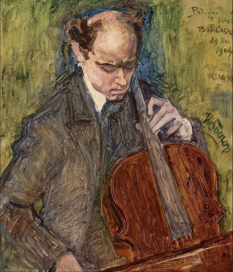 Pablo Casals tocando violoncelo - Jan Toorop