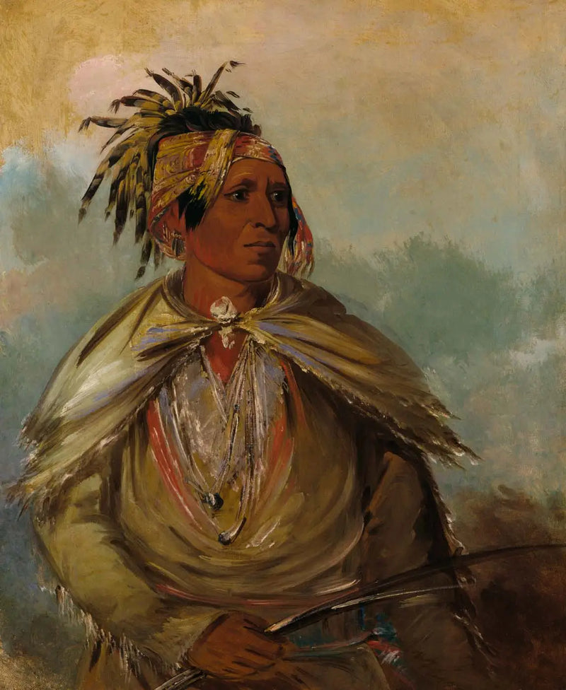Pah-mee-ców-ee-tah, o homem que caça, um chefe - George Catlin