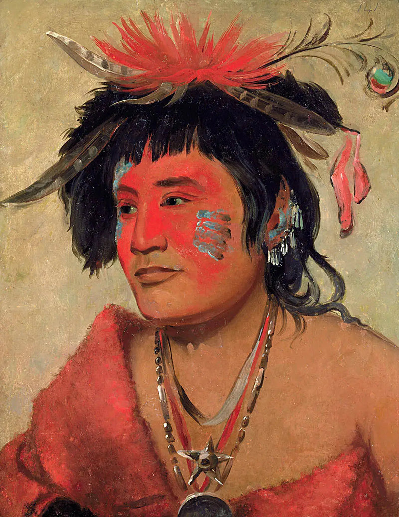 Pah-shee-náu-shaw, um guerreiro - George Catlin