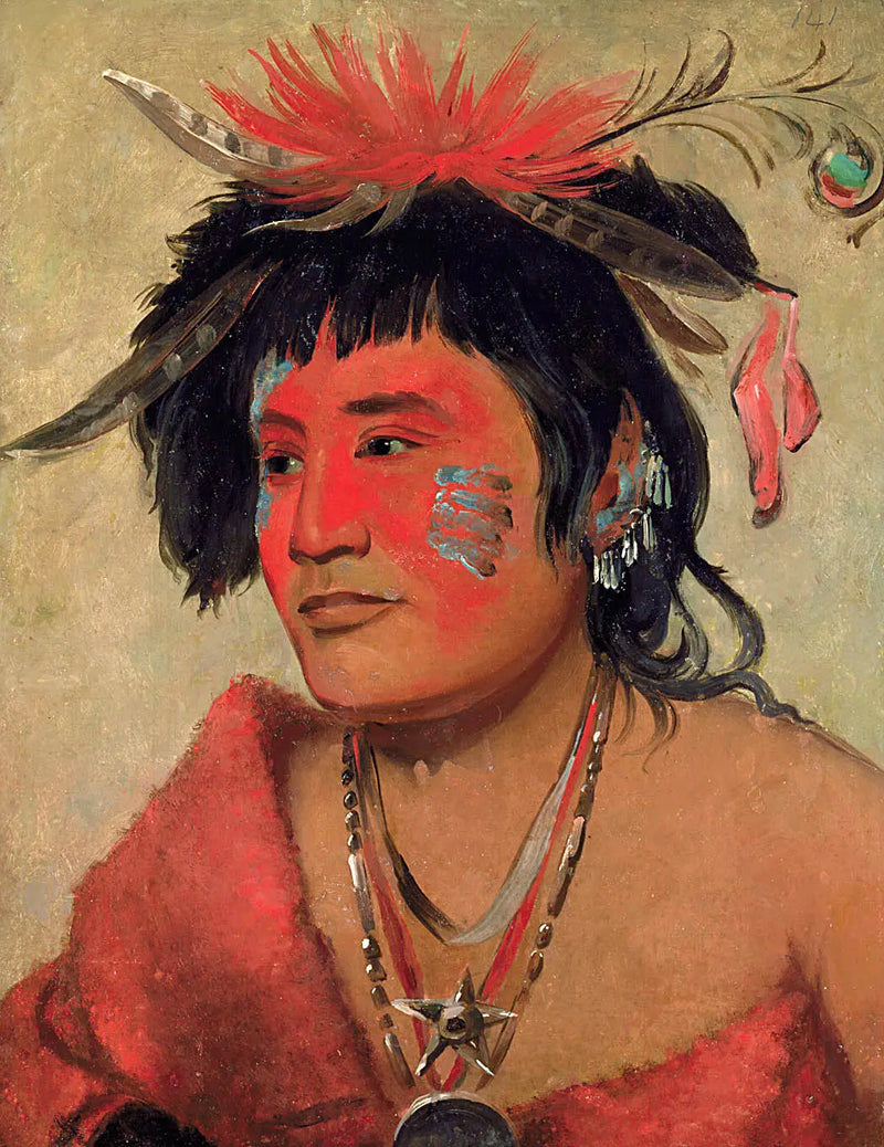 Pah-shee-náu-shaw, um guerreiro - George Catlin