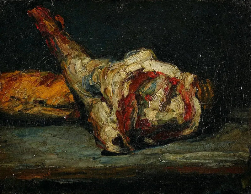 Pão e pernil de cordeiro - Paul Cézanne