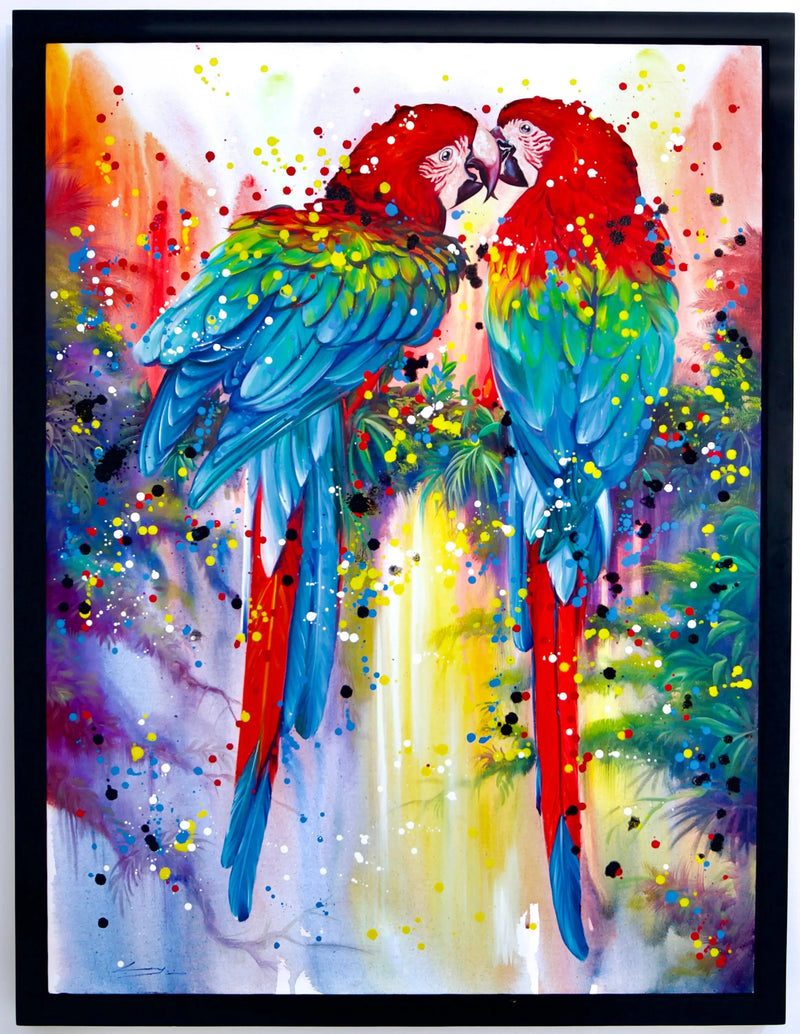 Par de Papagaios Vermelhos | 90 x 120 cm