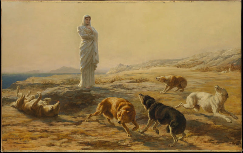Pallas Atena e os cães do pastor - Briton Rivière
