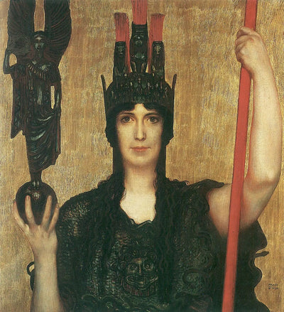 Reproduction du tableau « Pallas Athéna - Franz Von Stuck » par Alpha Reproduction en peinture à l’huile