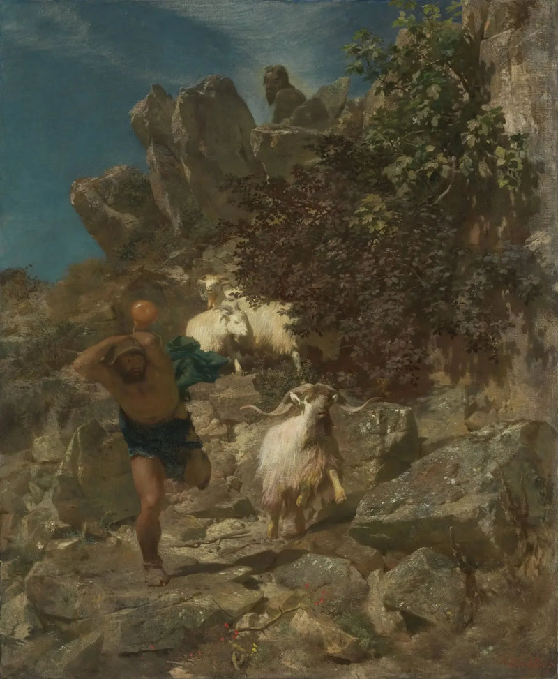 Pan aterrorizando um pastor - Arnold Böcklin
