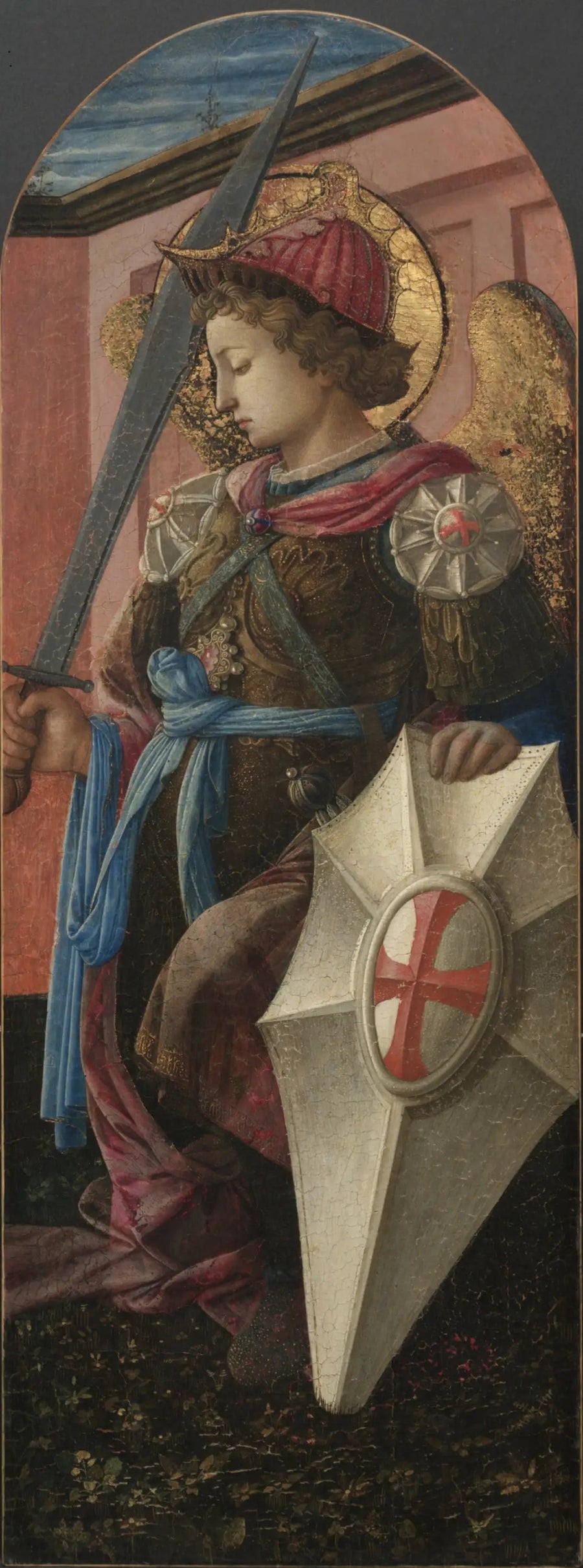 Painel de um Tríptico: O Arcanjo Miguel - Fra Filippo Lippi
