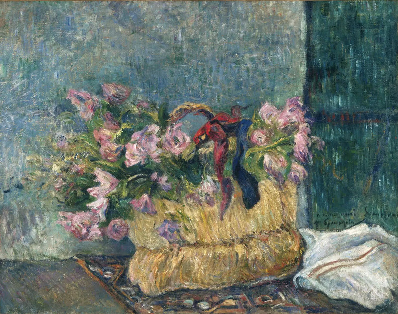 Cesta de flores, ou Flores em uma cesta - Paul Gauguin