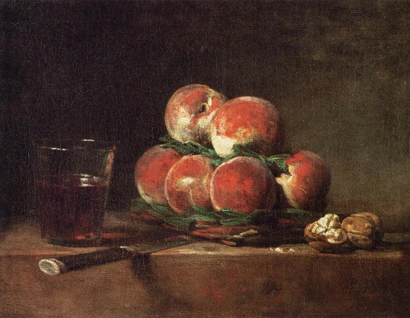Cesto de pêssegos - Jean Simeón Chardin