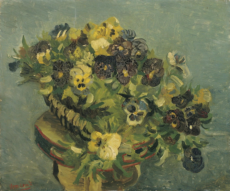 Cesto de pensamentos sobre uma pequena mesa - Vincent van Gogh