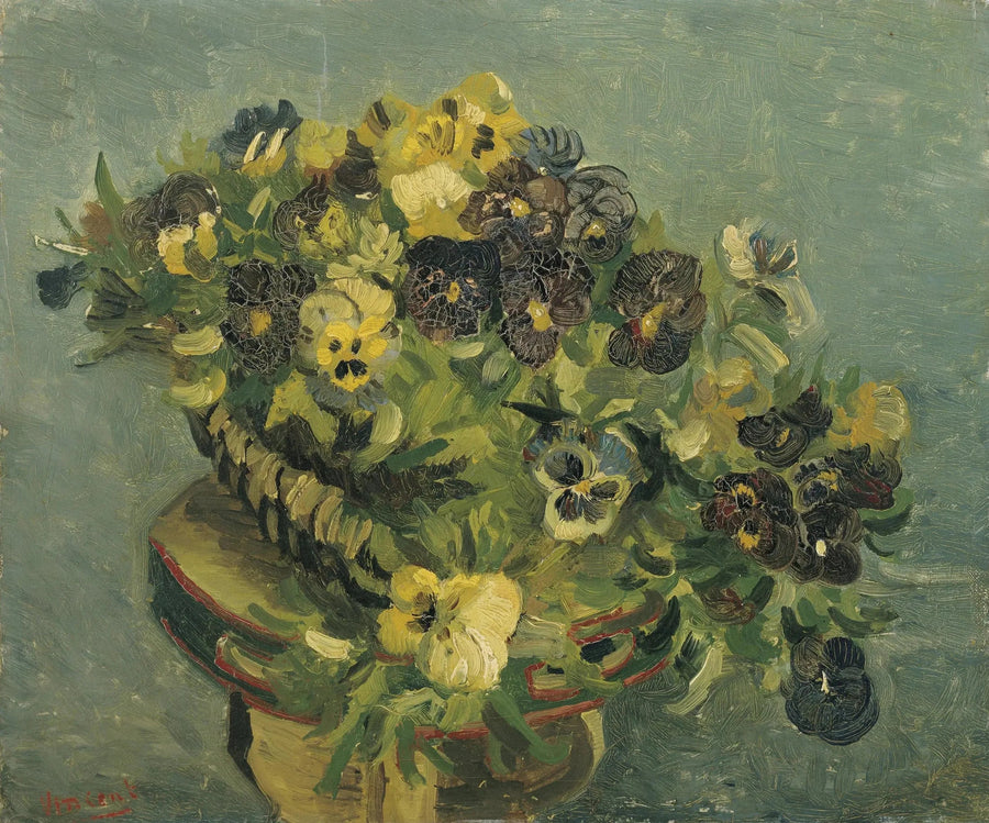 Cesto de pensamentos sobre uma pequena mesa - Vincent van Gogh