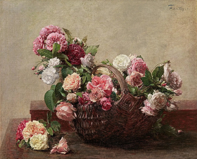 Cesto de Rosas - Henri Fantin-Latour