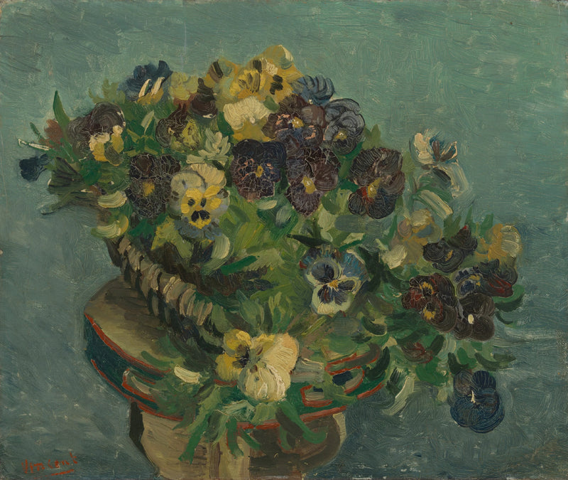 Cesto de pensamentos sobre uma pequena mesa - Vincent van Gogh