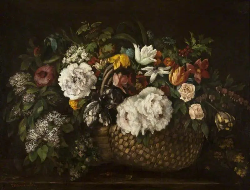 Cestos de flores - Gustave Courbet