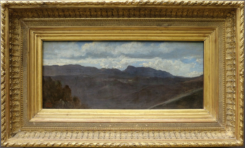 Panorama da campanha romana. As montanhas Prenestini vistas de Olevano - Jean-Baptiste Camille Corot