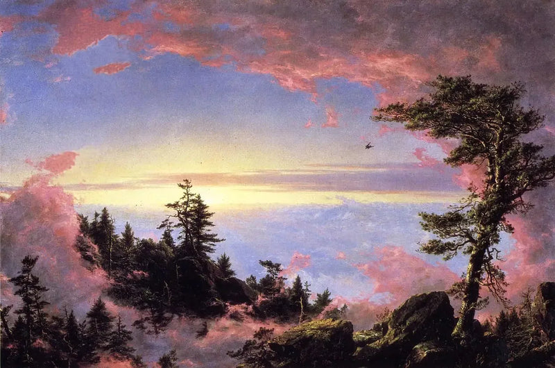 Acima das nuvens ao toque do sol - Frederic Edwin Church
