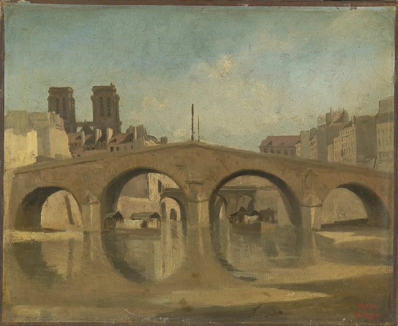 Paris, a Velha Ponte Saint-Michel - Jean-Baptiste Camille Corot