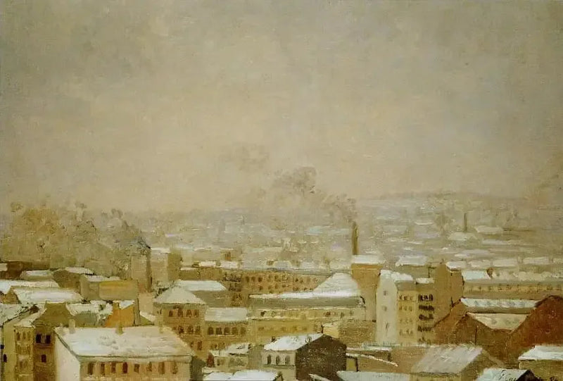 Paris sob a neve - Gustave Caillebotte
