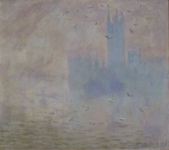 Parlamento, as gaivotas W1612 - Claude Monet