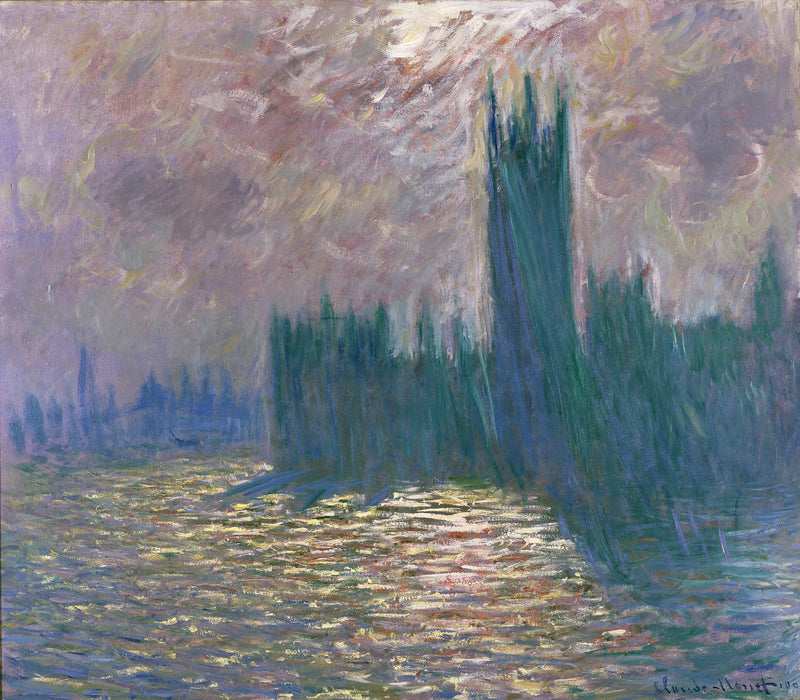 Londres, Parlamento, reflexões sobre o Tamisa W1606 - Claude Monet