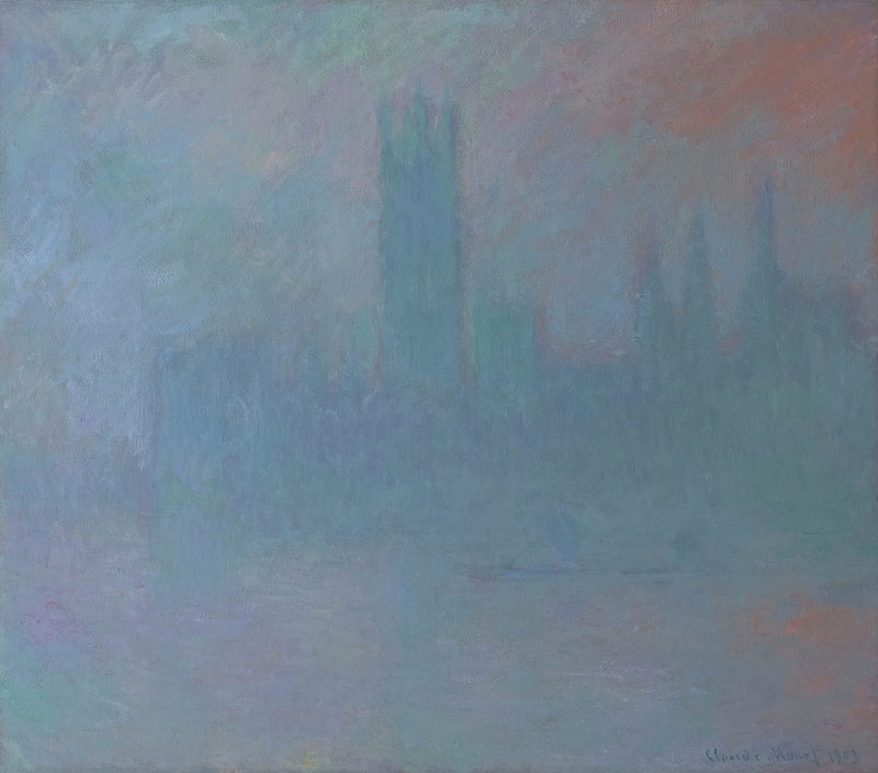 Parlamento, sinfonia em azul W1601 - Claude Monet