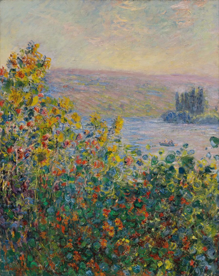 Cama de flores em Vétheuil W693 - Claude Monet