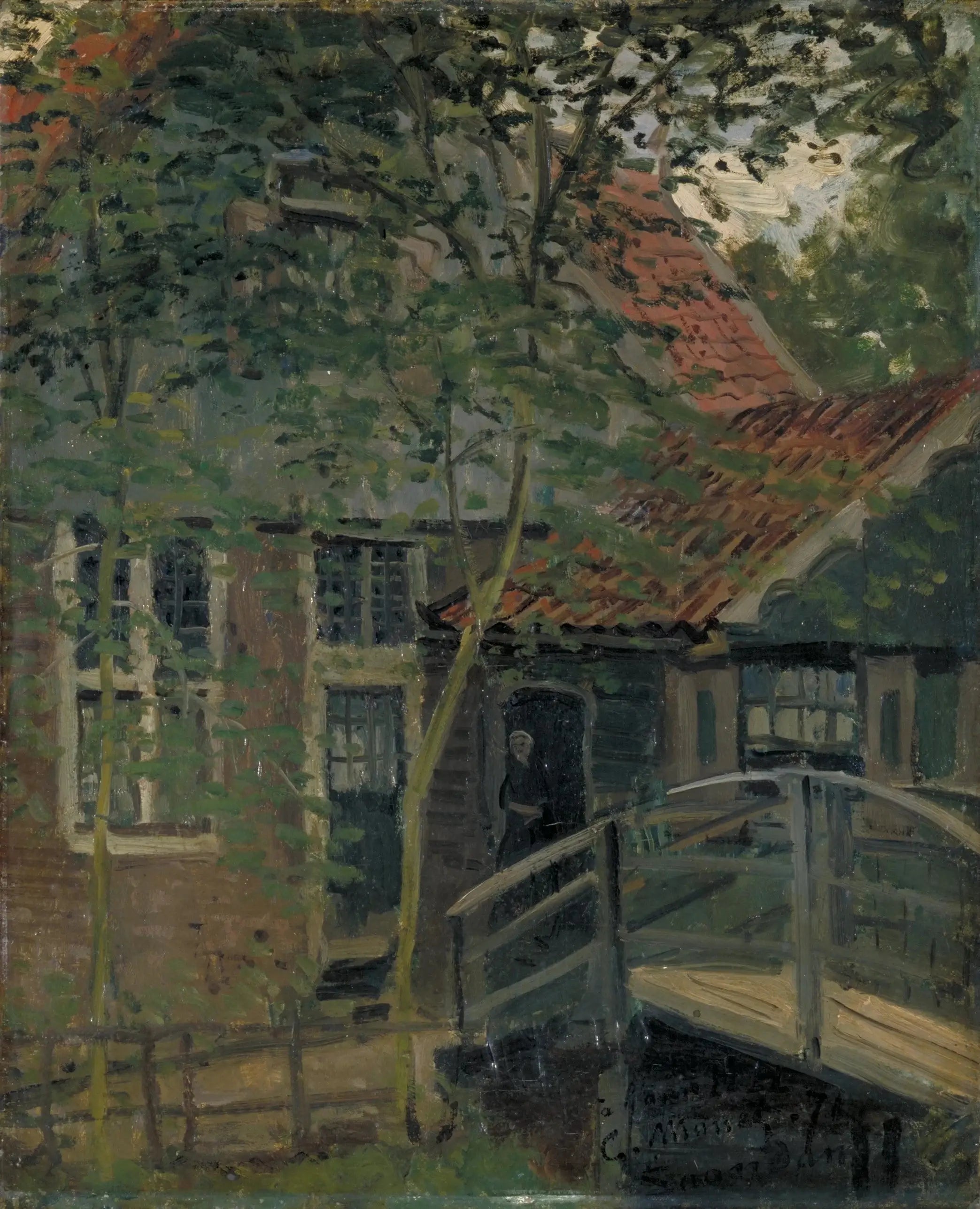 Reproduction du tableau « Passerelle à Zaandam - Claude Monet » par Alpha Reproduction en peinture à l’huile