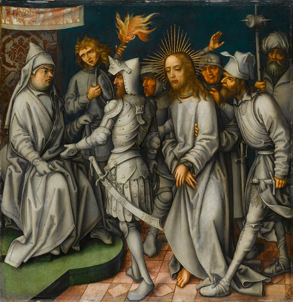 Paixão cinza: Cristo diante do sumo sacerdote - Hans Holbein o Velho