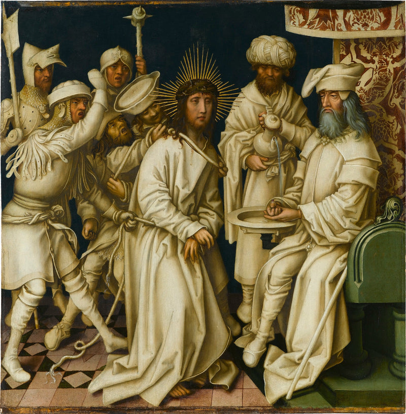Paixão cinza: O Cristo diante de Pilatos - Hans Holbein o Velho