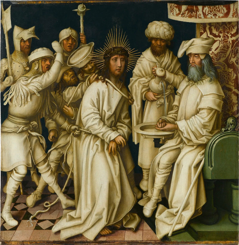 Paixão cinza: O Cristo diante de Pilatos - Hans Holbein o Velho