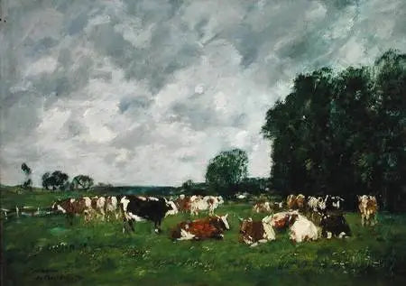 Pastagem em Fervaques - Eugène Boudin