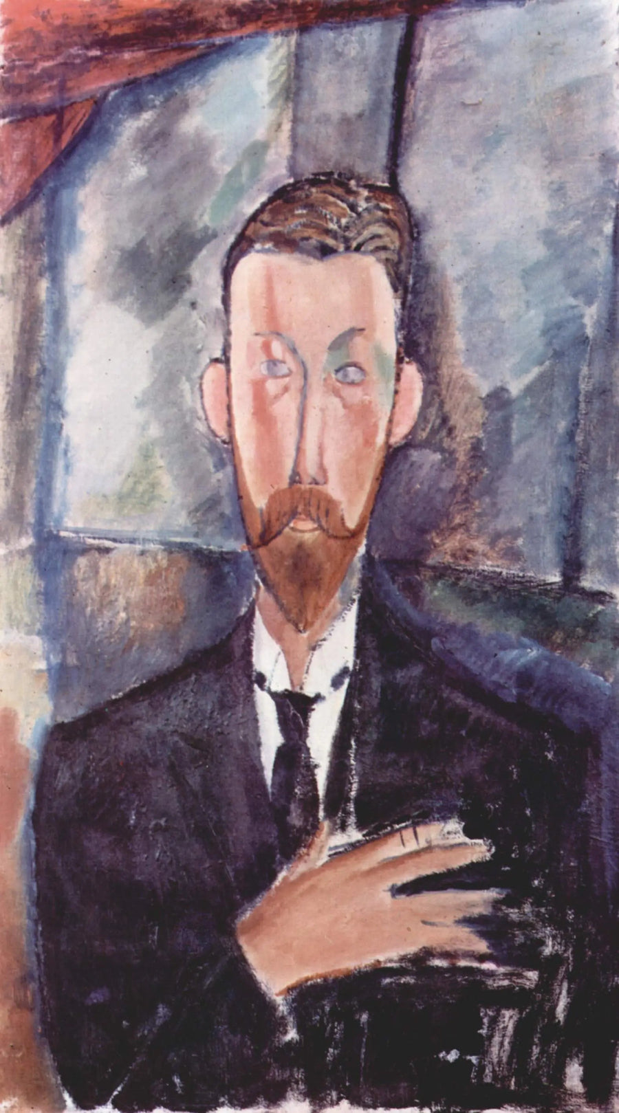 Paul Alexandre diante de um vitral - Amedeo Modigliani