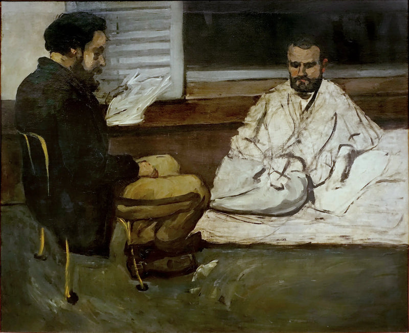 Paul Alexis lendo para Émile Zola - Paul Cézanne
