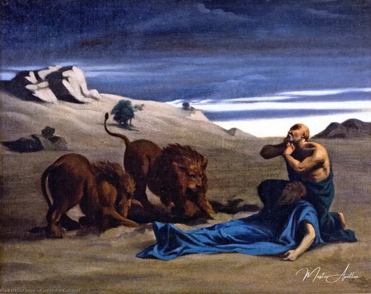 Paul Premier Ermite avec des Lions - Alexandre Cabanel Reproductions de tableaux à la peinture à l’huile