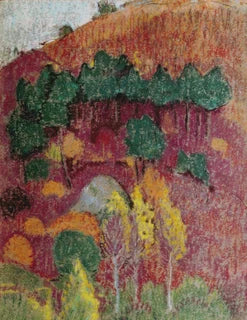 Forêt d’automne à flanc de coteau, peinture de Paul Sérusier